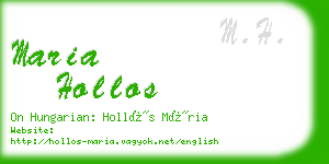 maria hollos business card